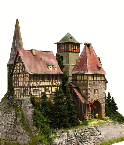 Burg diorama burganlage - burg,